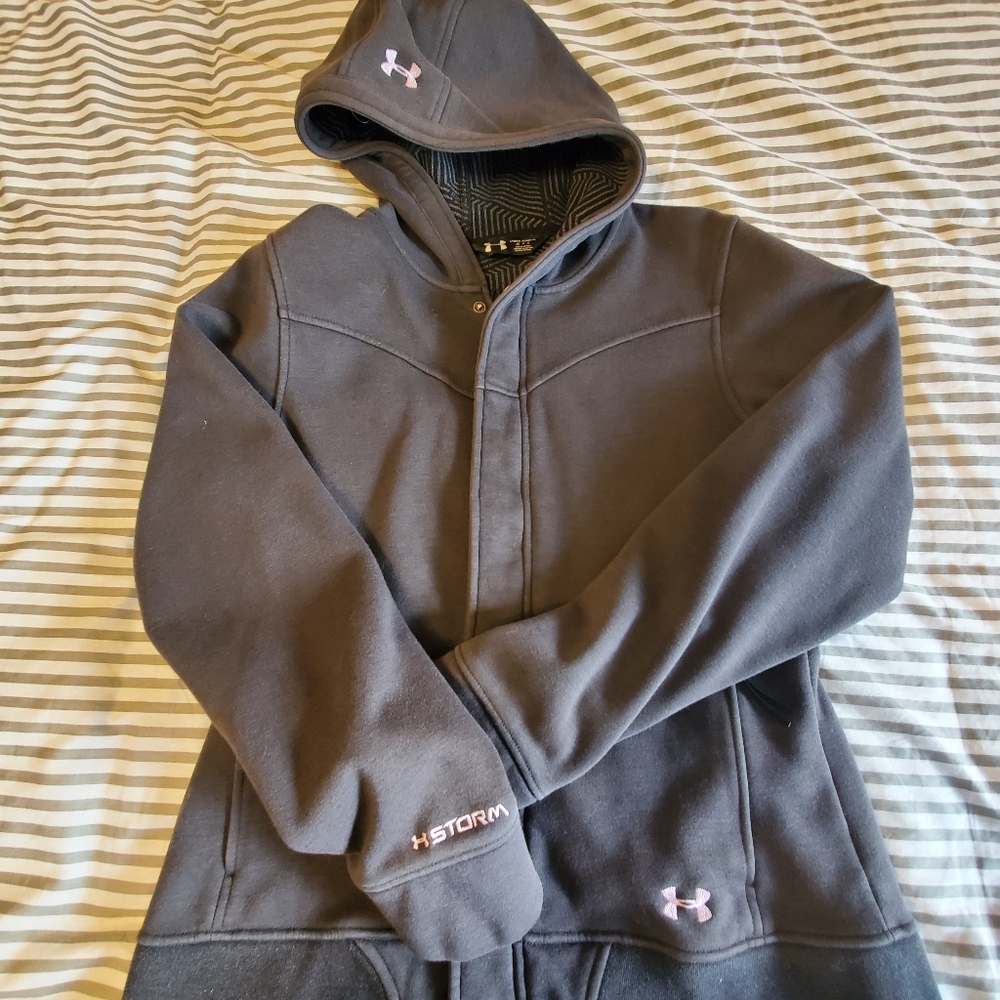 Under Armour Gray Jacket w/ Lavender Branding